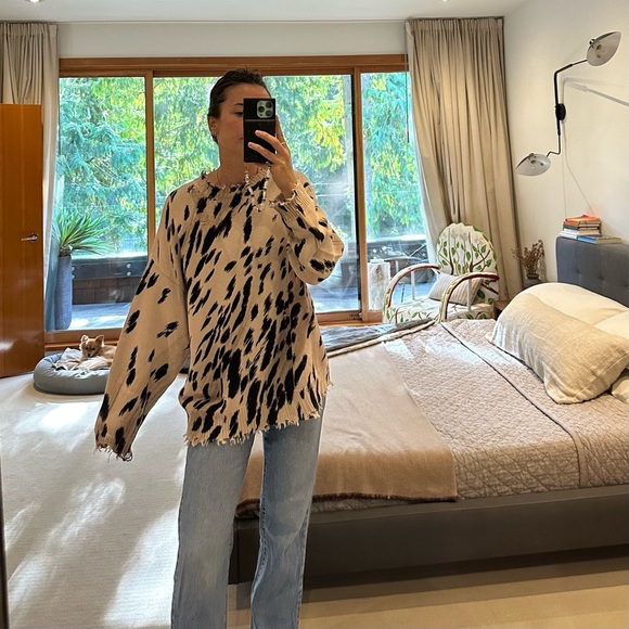 R13 oversized cheetah sweater - Picture 7 of 7